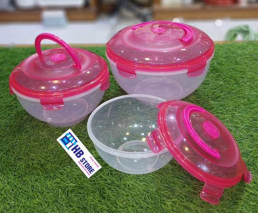 3Pcs Airtight Plastic Storage Boxes