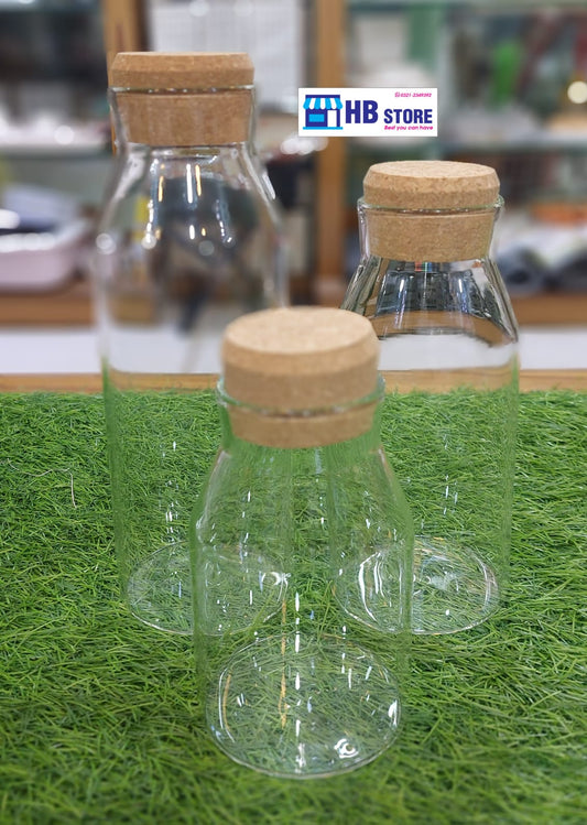 3Pcs Glass Bottle With Cork
