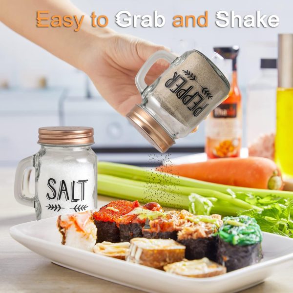 2Pcs Glass Material Salt Pepper Set
