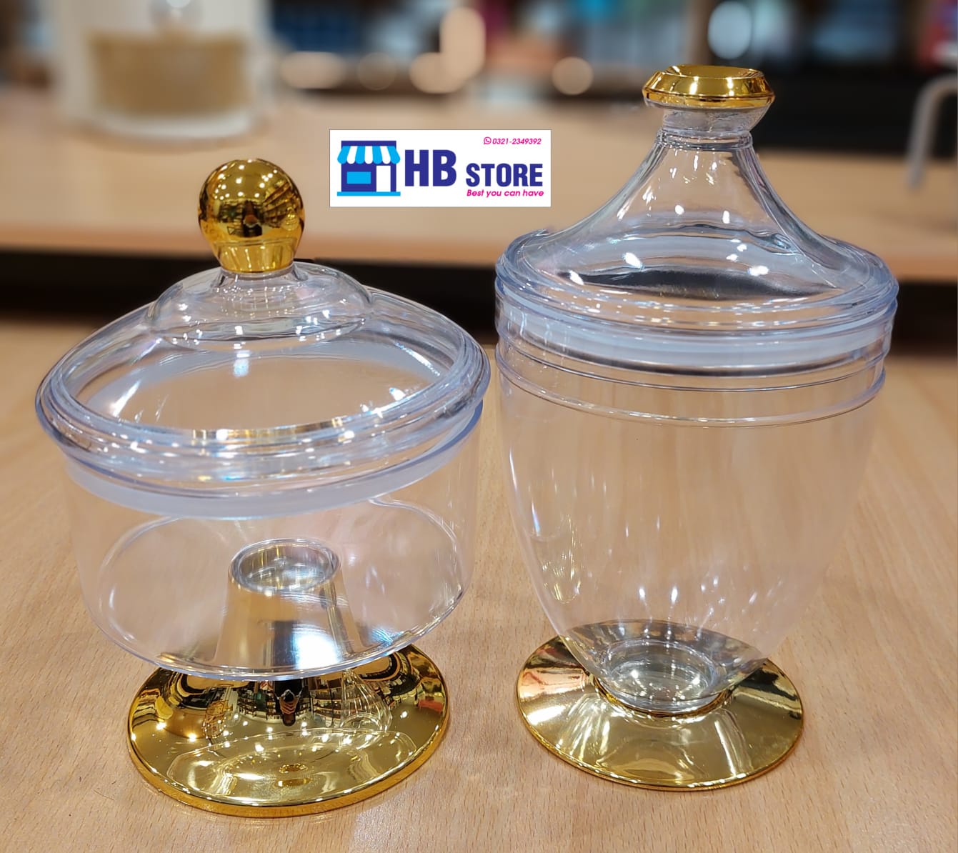 Acrylic Fancy Airtight Stand Jar