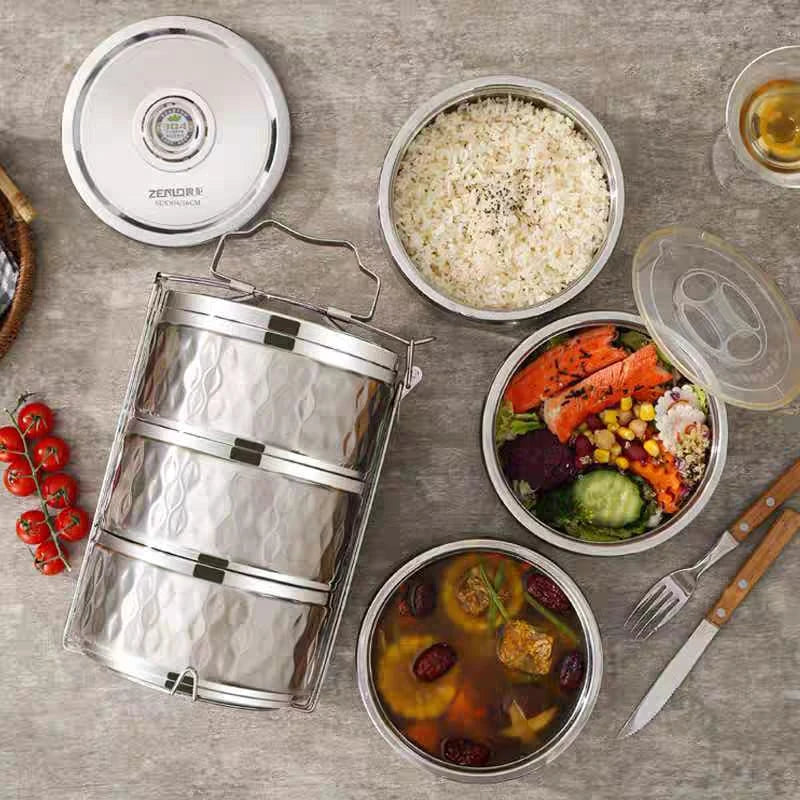 Premium Stainless Steel Tiffin Carrier – Multi-Layer Food Container