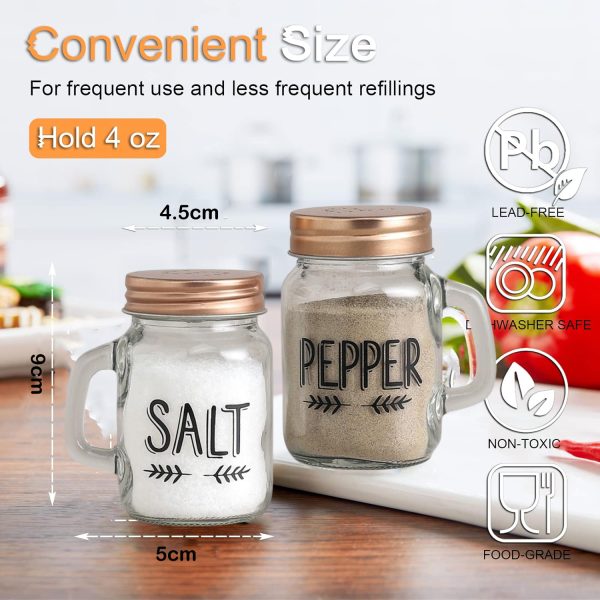 2Pcs Glass Material Salt Pepper Set