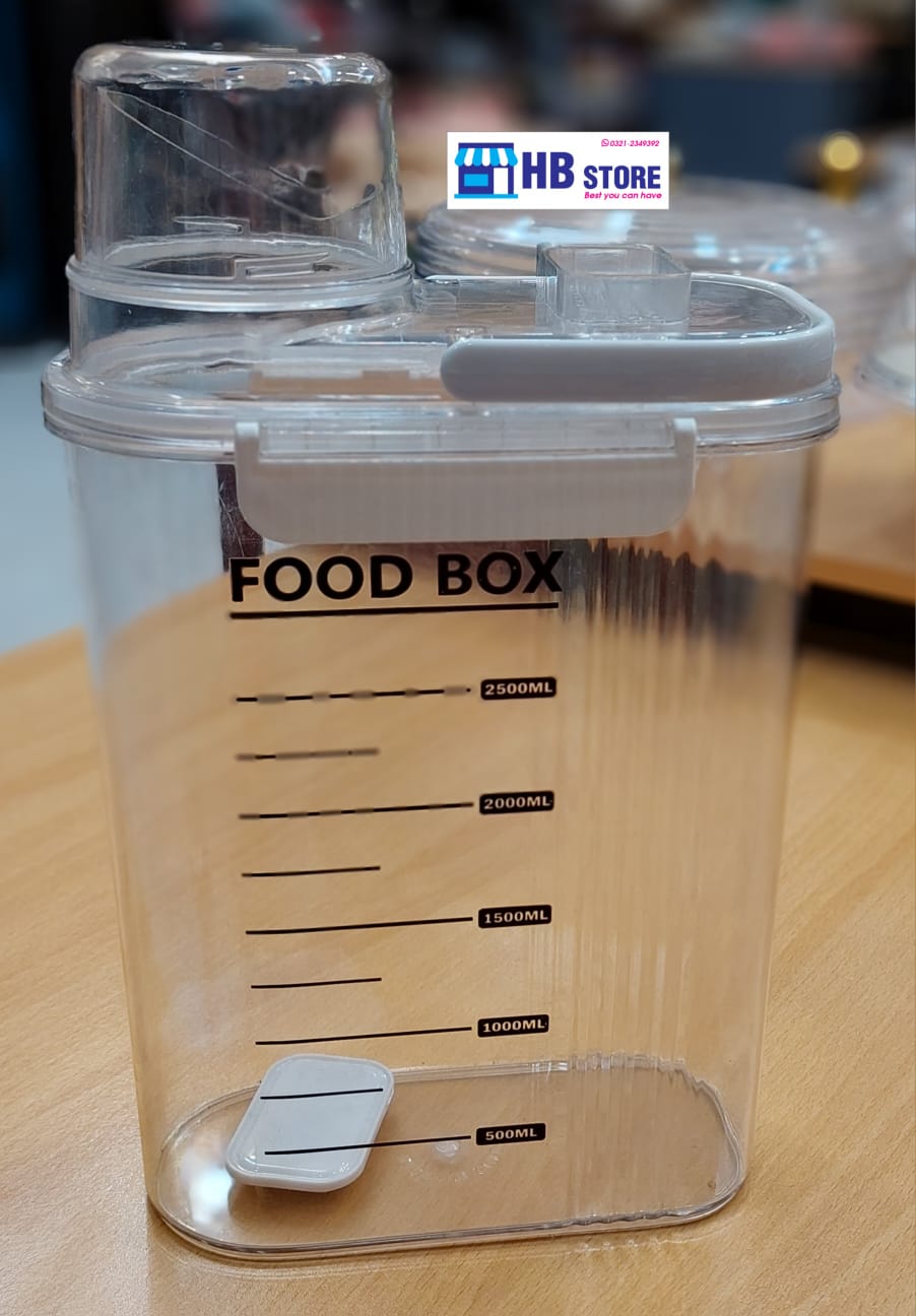 Imported cereal and food container, transparent