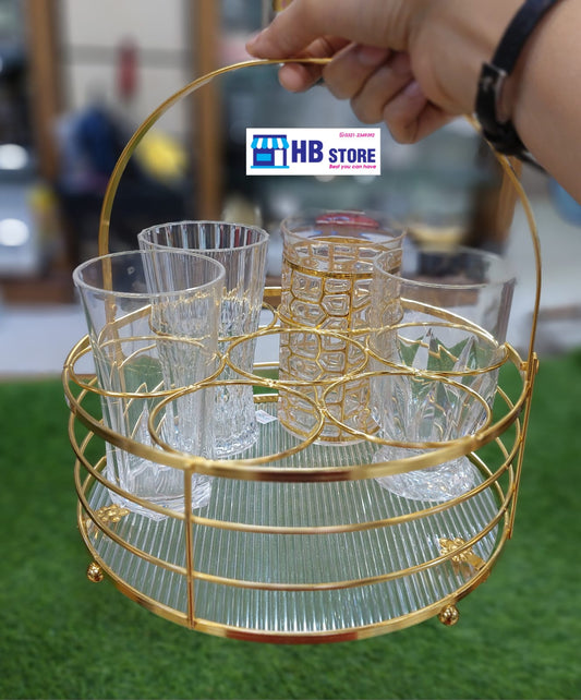 Fancy Glass Holder Golden