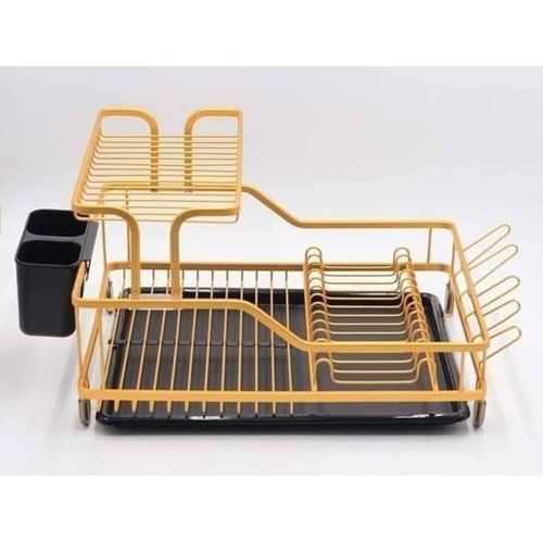 Aluminium Gold Black Dish Rack