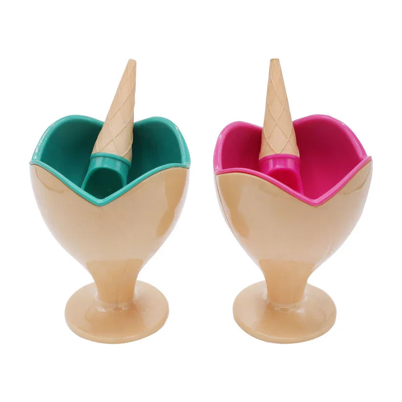 2Pcs Ice Cream Cup With Spoon