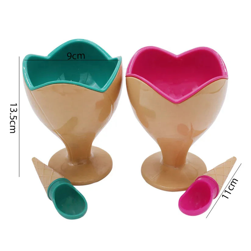 2Pcs Ice Cream Cup With Spoon