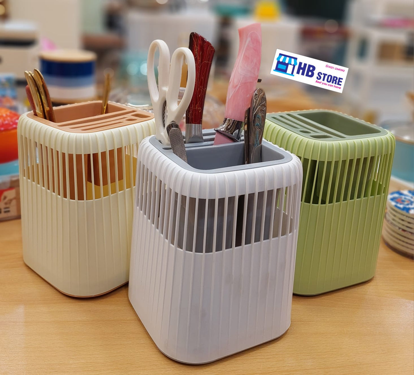 Multifunctional 360 Rotating Knife and Chopstick Kitchen Utensil Holder