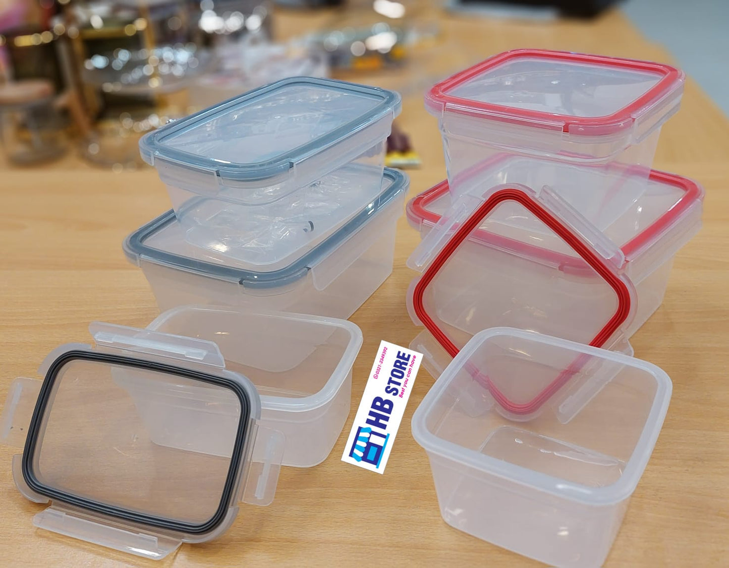 Crisper 3 In 1 Rectangular Shape Food Container - For Food Storage