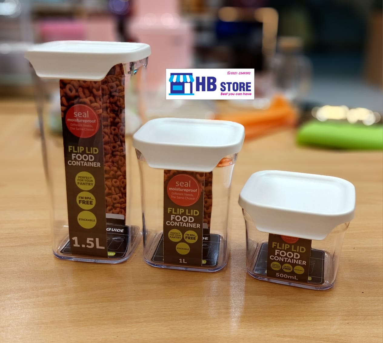 3PCS FLIP LID CONTAINER SET
