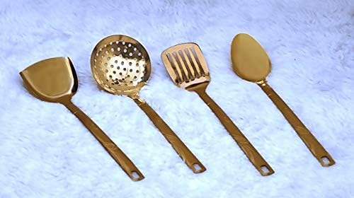 Golden Steel Serving Spoons Different Styles