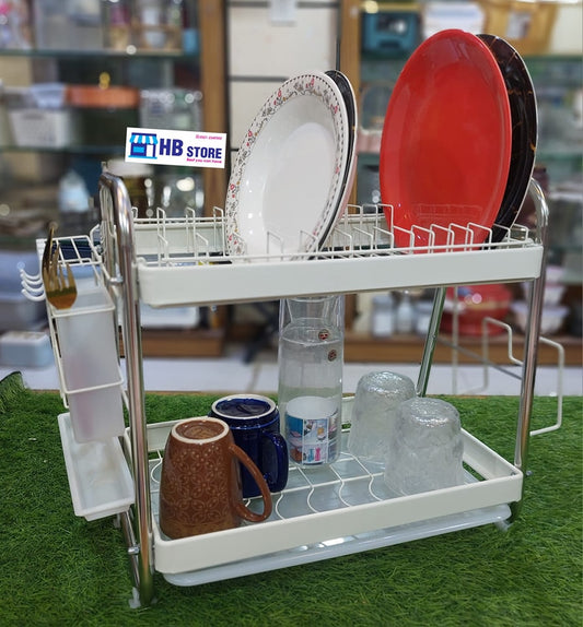 Stainless Steel Metal Material White Dish Drainer Kitchendecor Rack