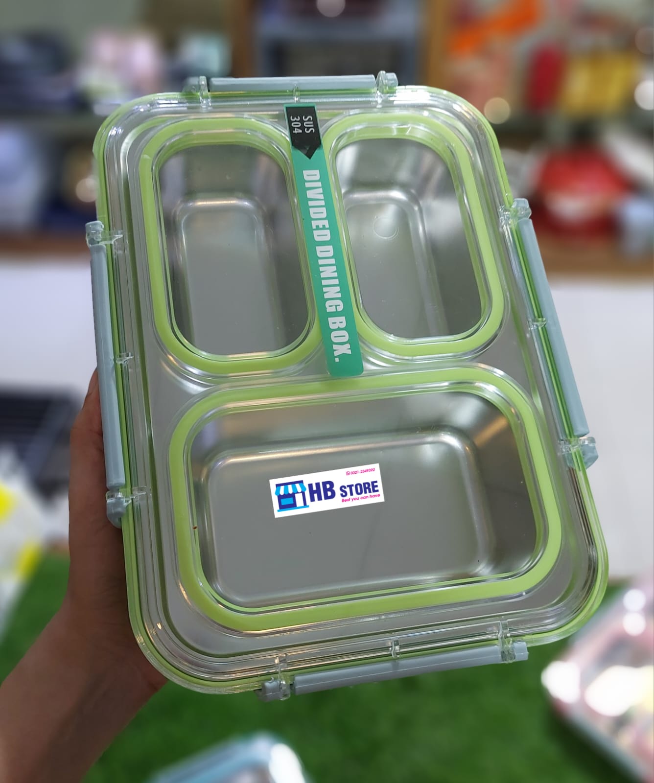 3 Compartment Airtight Partition Lunch Box