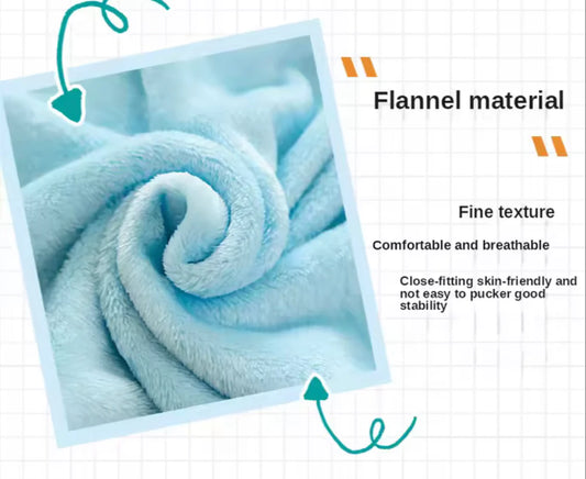 -in-1 Cute Cartoon Animal Flannel Blanket and Pillow Combo