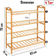 Wooden Shoe Rack Shoes Organizer 3tier/ 4tier