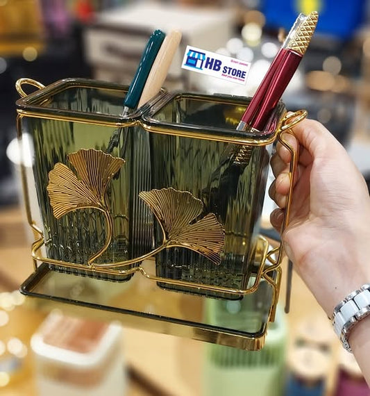 Acrylic Fancy 2 Portion Cutlery Holder