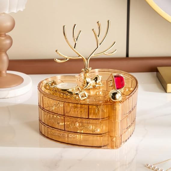 Deer Heart Acrylic Jewelry Organize