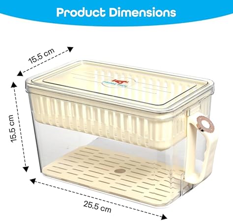 Acrylic Storage Drainer Freezer Handle Box