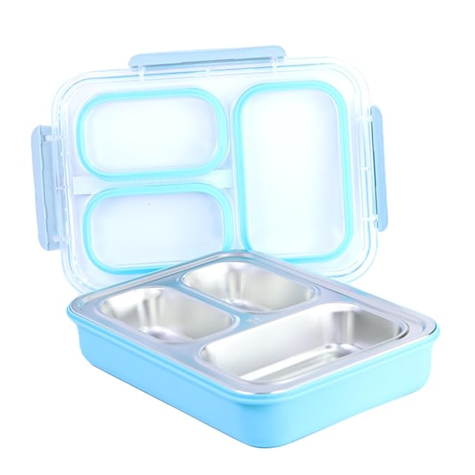 3 Compartment Airtight Partition Lunch Box