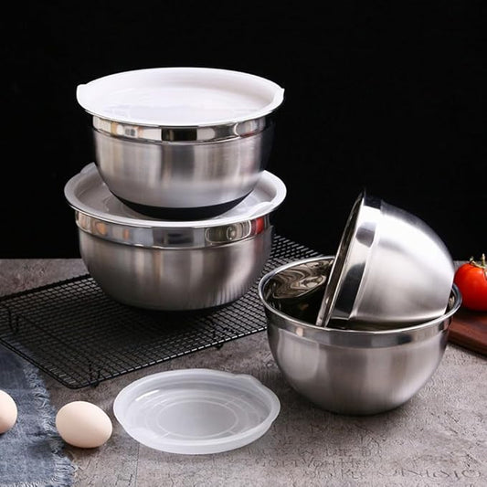5Pcs Stainless Steel Airtight Bowl Set Heavy