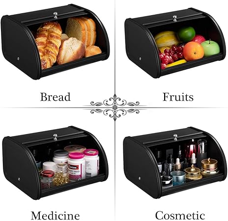 Metal Material Fancy Kitchen Bread Box