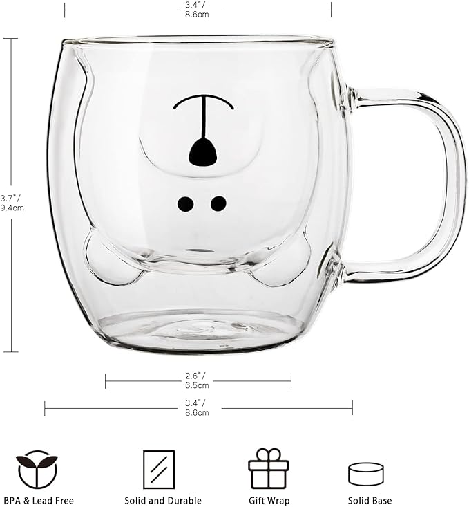 Bear Design Double Wall Mug