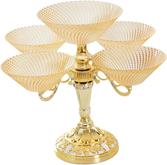 5Pcs Bowl Stylish Serving Rotate Stand