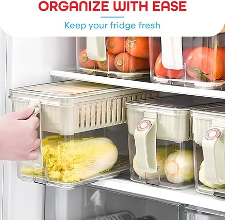 Acrylic Storage Drainer Freezer Handle Box