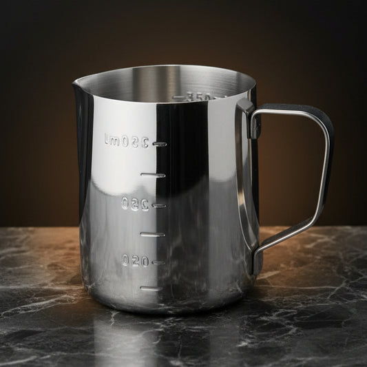 Stainless Steel Milk Frothing Pitcher & Measuring Jug
