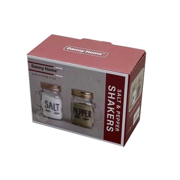 2Pcs Glass Material Salt Pepper Set