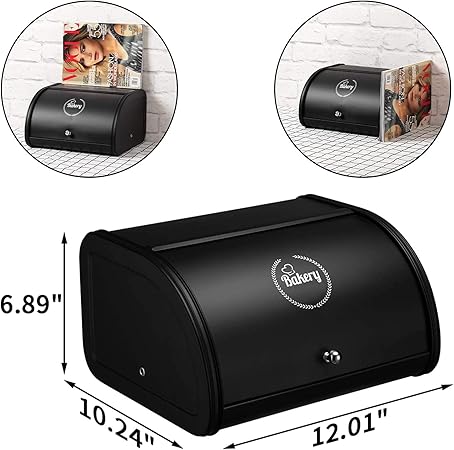 Metal Material Fancy Kitchen Bread Box