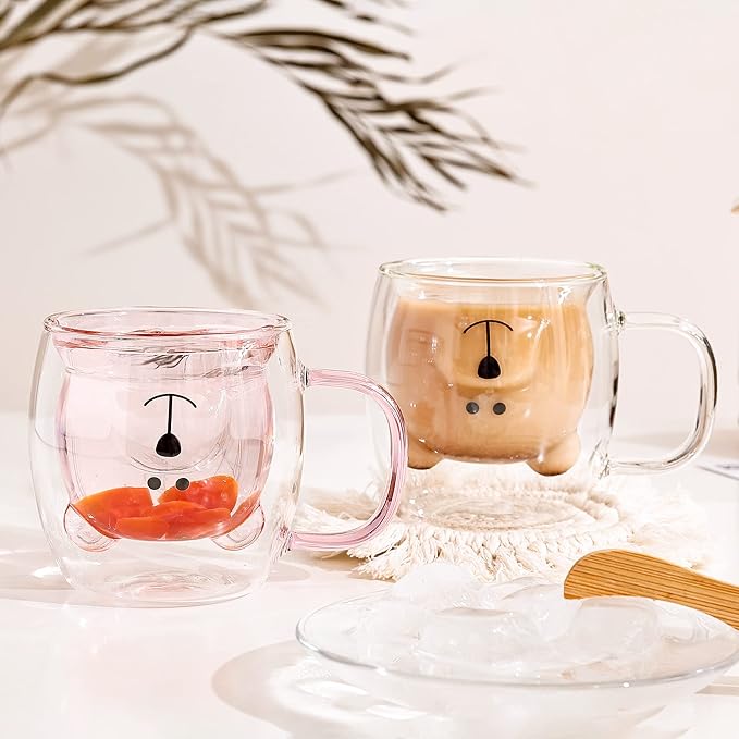 Bear Design Double Wall Mug