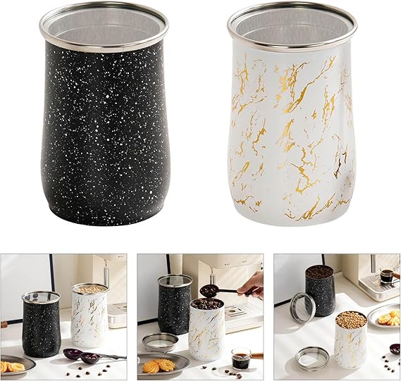 Stainless Steel Marble Design Jar