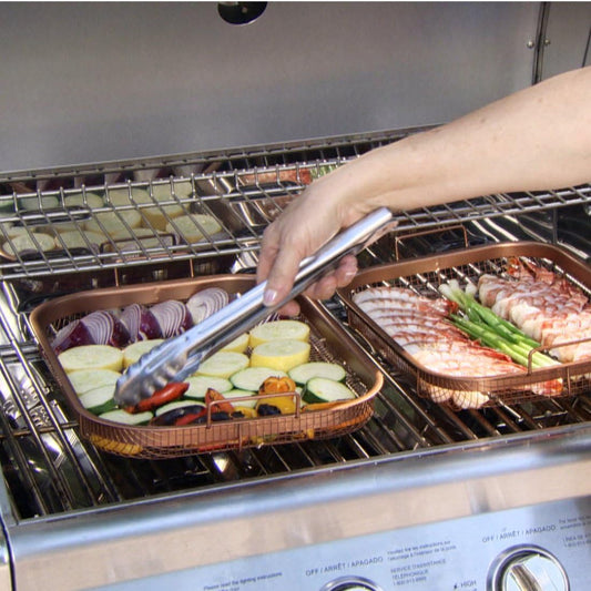 Copper Crisper Non-Stick Oven Baking Tray with Crisping Basket