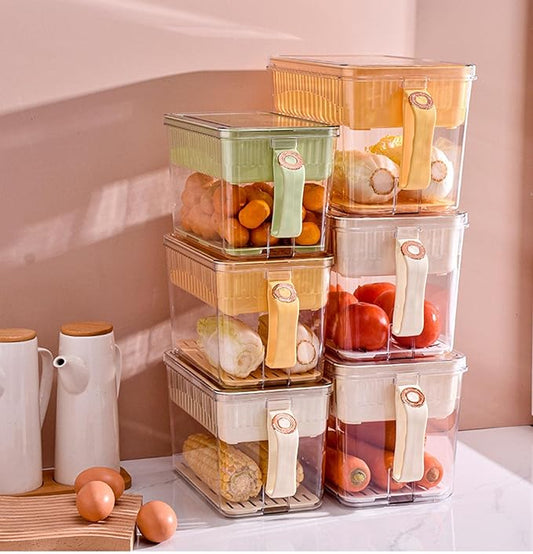 Acrylic Storage Drainer Freezer Handle Box