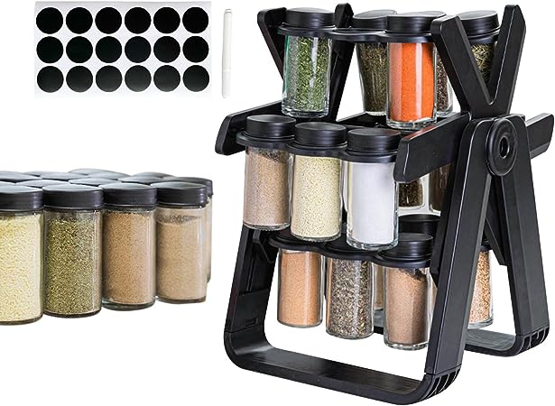 18pcs Rotate Swing Spice Rack