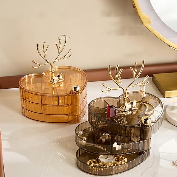 Deer Heart Acrylic Jewelry Organize