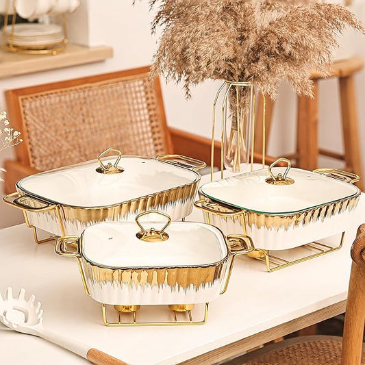 Serving Ceramic Burner Dish Set