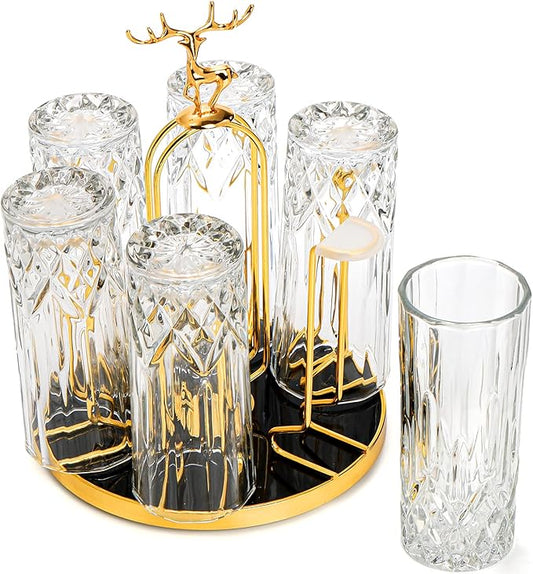 Rotate Golden Glass Holder