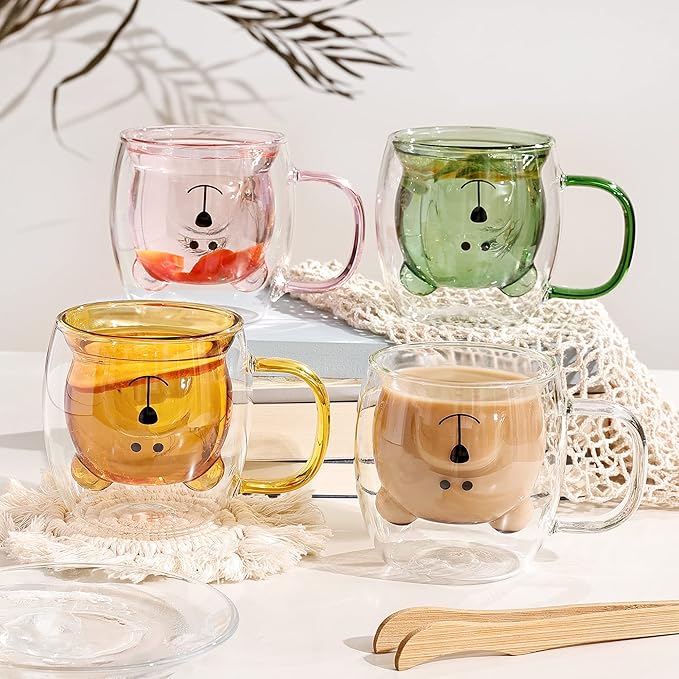 Bear Design Double Wall Mug