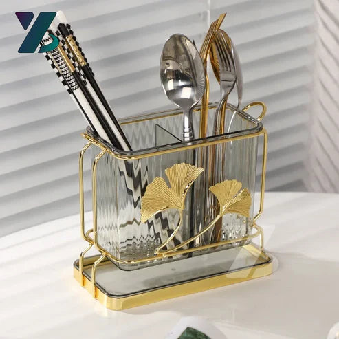 Acrylic Fancy 2 Portion Cutlery Holder