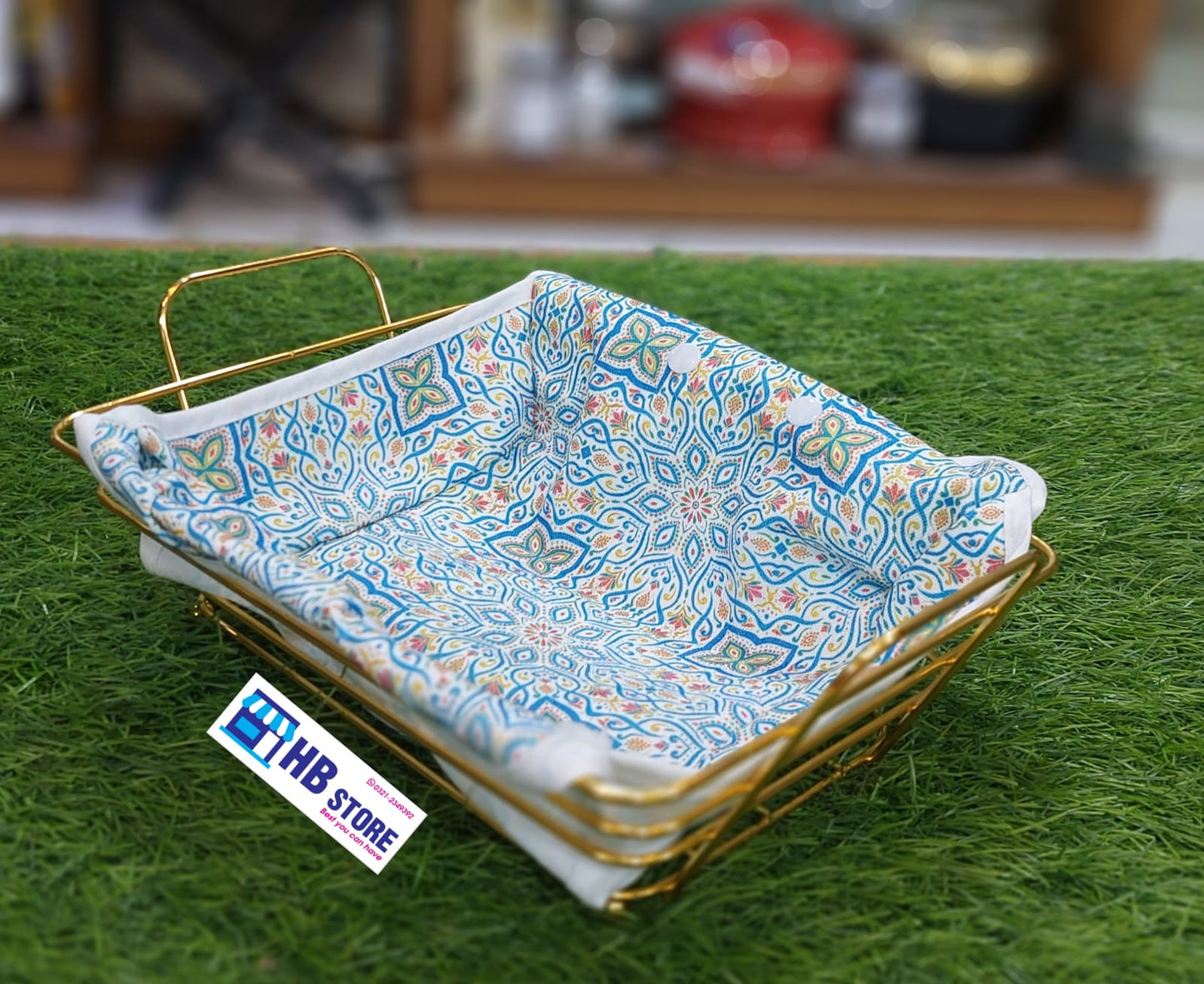 Golden Metal Bread Basket