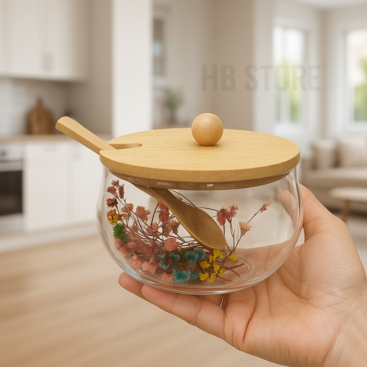 Double Wall Floral Sugar Pot