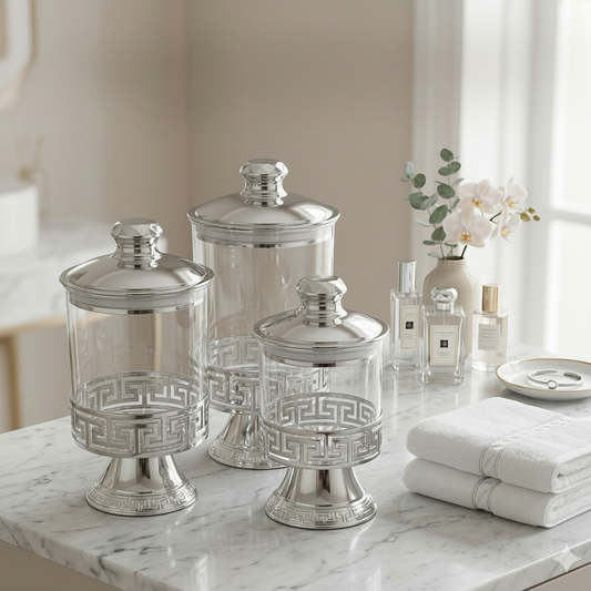 Luxury 3-Piece acrylic Storage Jar Set