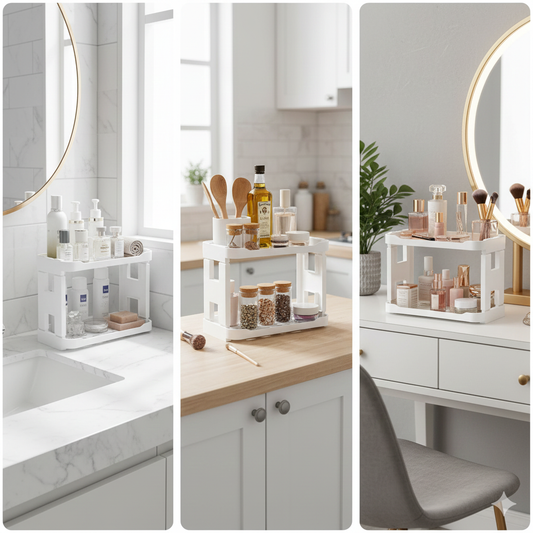 Multipurpose 2-Tier Stackable Storage Rack