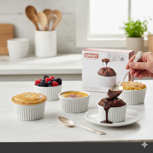 White Porcelain Ramekin single Bowl for Baking & Serving – 230ml