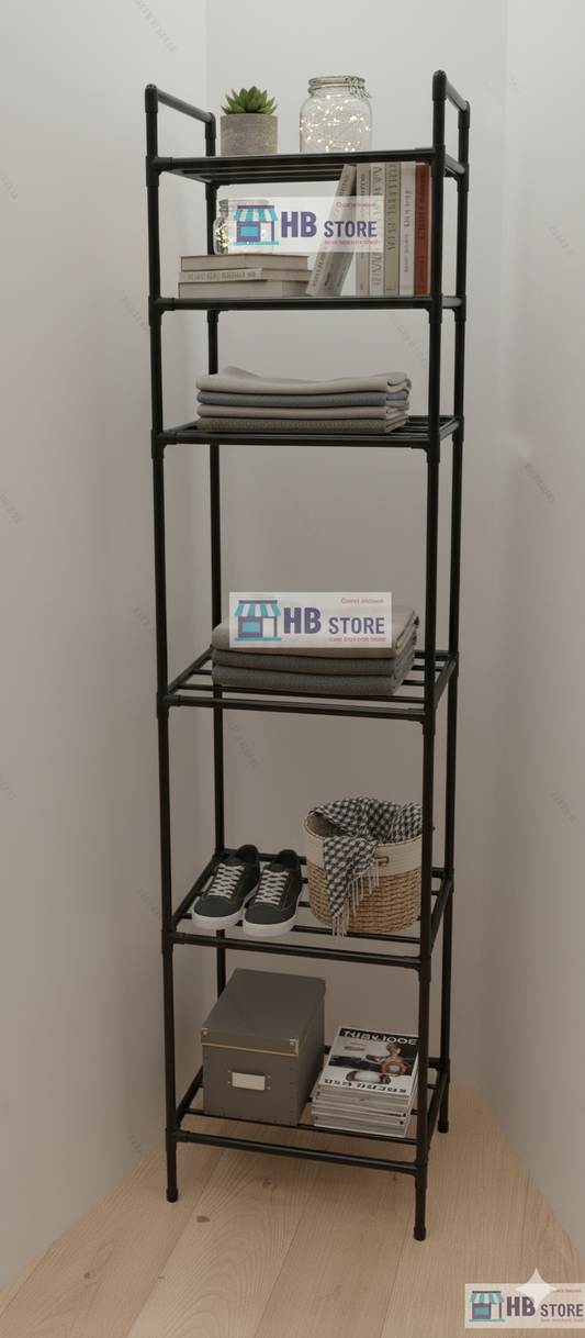 Space-Saving 4-Tier Metal Storage Rack