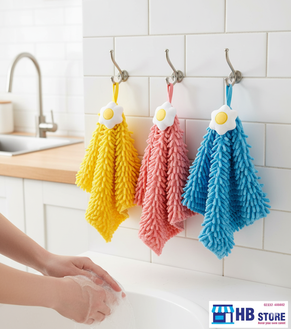 Multi-Purpose Hanging Hand Towels – Quick-Dry for Kitchen & Home Use