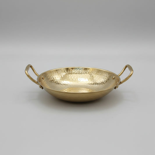 Royal Gold Hammered Serving Wok