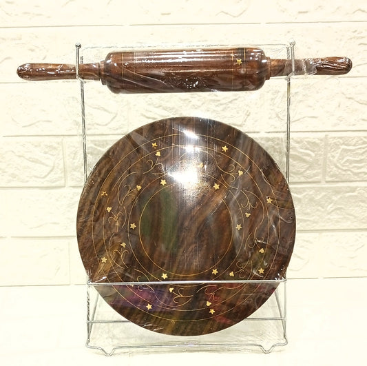 Wooden Chakla Belan Whit Stand